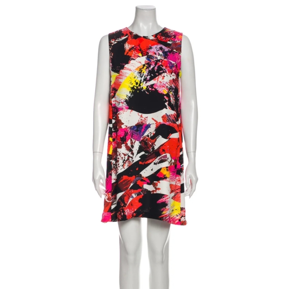 Kenzo Paris abstract floral mini dress, size 6/38